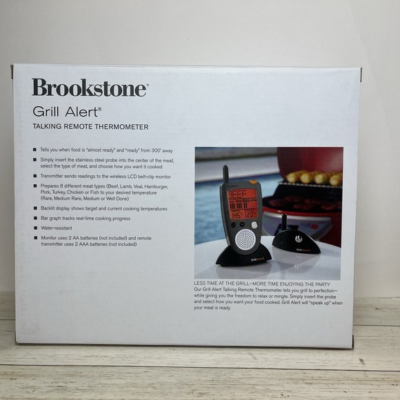 Brookstone Grill Alert Talking Remote Meat Thermometer Brand New - Picture 4 of 6